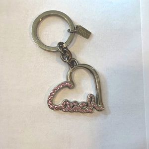 Coach Keychain! With Pink rhinestones